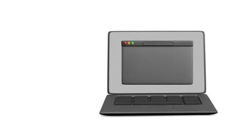 Laptop with web browser window template. Blank screen web browser in realisti Stock-Illustration