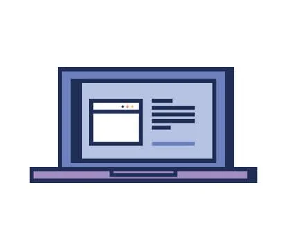 Laptop web development Stock Illustration