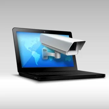 Laptop web security Stock Illustration