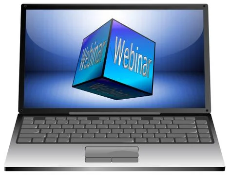 Laptop with webinar Stock Illustration