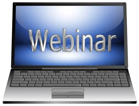 Laptop with webinar Foto stock