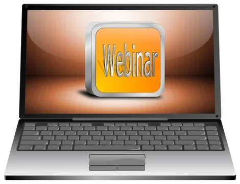 Laptop with webinar Foto stock