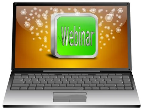Laptop with webinar Foto stock