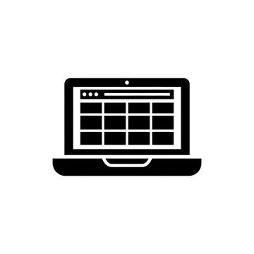 Laptop with Webpage Layout Design Icon Stockillustratie