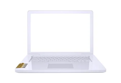 Laptop with wheels combination code Stockillustratie