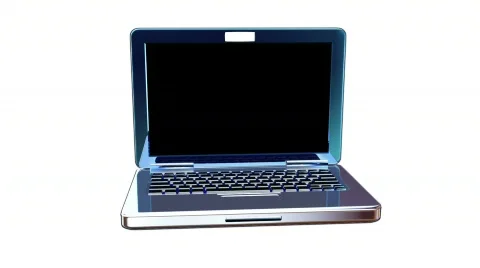 Laptop which is rotates Stock Footage 863033