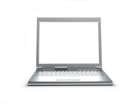 Laptop on white background. Stock Illustration
