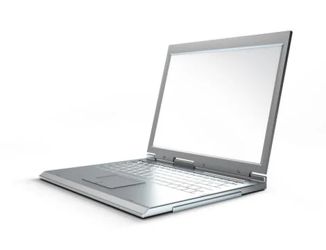 Laptop on white background. Stock Illustration