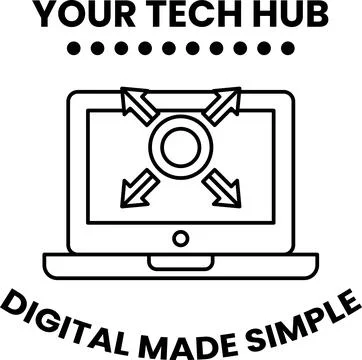 A laptop with a white background Stock Illustration