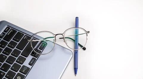 Laptop on a white background Foto stock