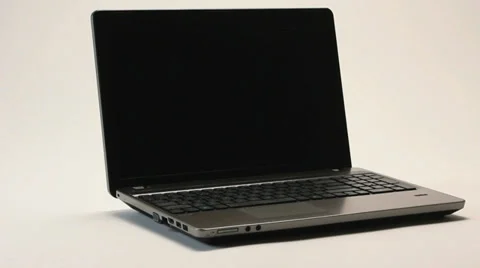 LAPTOP ON WHITE DOLLY IN Stock Footage 35349677