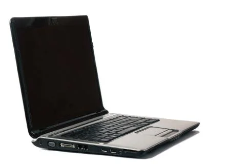 Laptop on white Stock Photos