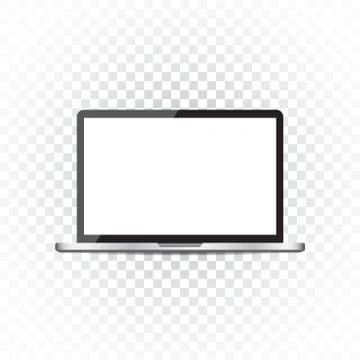 Laptop with white screen flat icon. Computer vector illustration on isolated  Stock Illustration