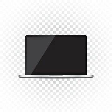Laptop with white screen flat icon. Computer vector illustration on isolated  Illustrazione stock