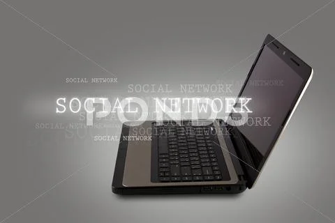 Laptop with word