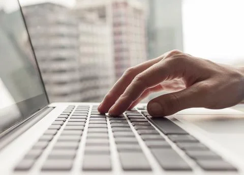Laptop work Foto stock