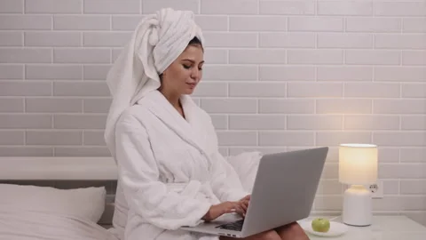 Laptop work, Work-from-home, Room environment Stock Footage 306319008