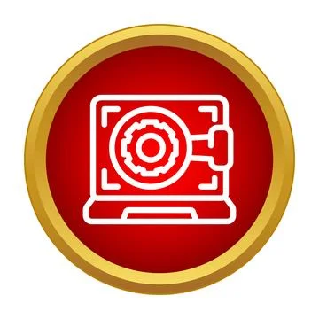 Laptop working on software setup and configuration icon Stock Illustration