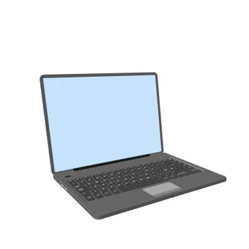 Laptop.3d Vector illustration. 스톡 일러스트