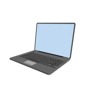 Laptop.3d Vector illustration. Stock Illustration