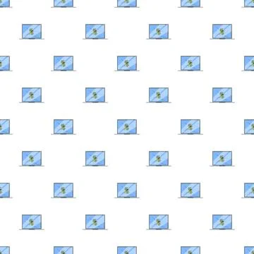 Laptops with broken glass screens pattern background イラスト素材