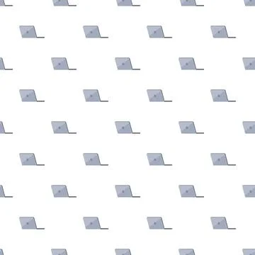 Laptops creating technology and business seamless pattern 스톡 일러스트