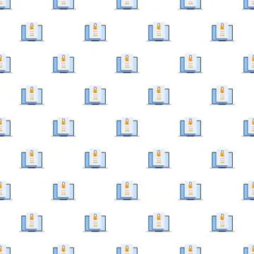 Laptops displaying secure password login for data protection Stock Illustration
