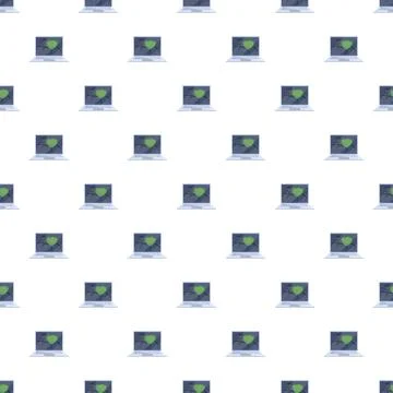 Laptops displaying shield pattern representing digital security Stock Illustration