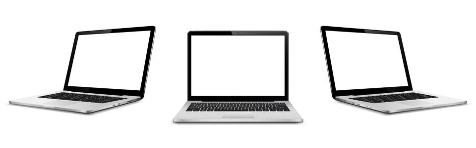 Laptops mock up Stock Illustration