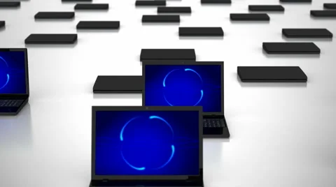 Laptops Opening Stock Footage 41782657