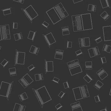 Laptops seamless pattern Stock Illustration