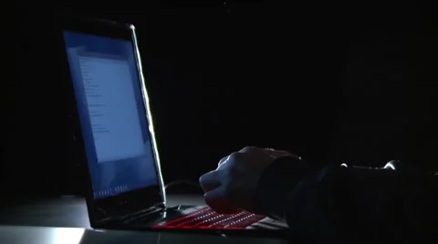 Laptop.Typing on a computer keyboard. Stock Footage 58751120