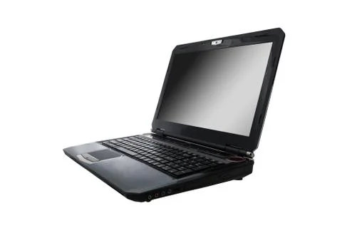 Laptp on white background Stock Photos