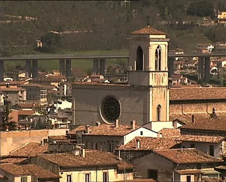 LAQUILA cityscape with st sylvester Video stock 11121395