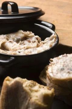 Lard with cracklings  Stock Photos