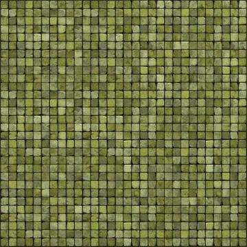 Large 3d render of green mosaic wall floor Stock Illustration