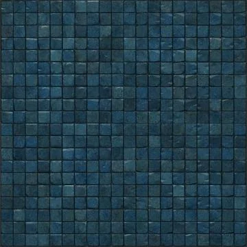 Large 3d render of a smooth blue stone mosaic wall floor Stock Illustration