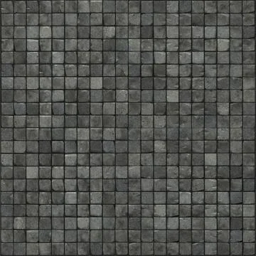 Large 3d render of a smooth gray stone mosaic wall floor Stock Illustration