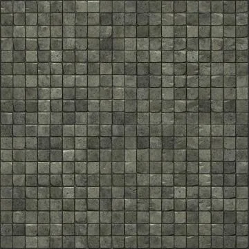 Large 3d render of a smooth speckled gray stone mosaic wall floor Stock Illustration