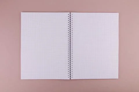 Large a4 notebook on a pink background for study or office work Stock Photos