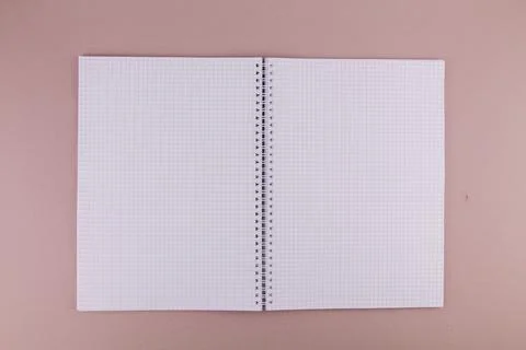Large a4 notebook on a pink background for study or office work Stock Photos