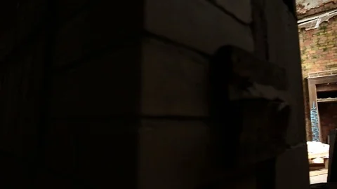 Large Abandoned Building Stock Footage 70704128