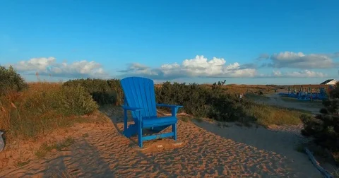 Large Adirondack Chair Stock Footage 79212197