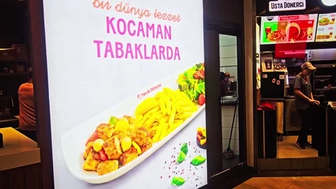 A large advertisement for a. Stock Footage 282999136