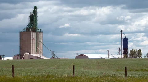 Large agricultural storage facility Stock Footage 67612231