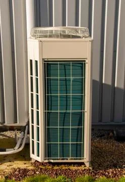 Large air conditioning for large box, on the ground Stock Photos