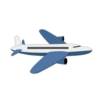 Large airliner on a white background. Stockillustratie