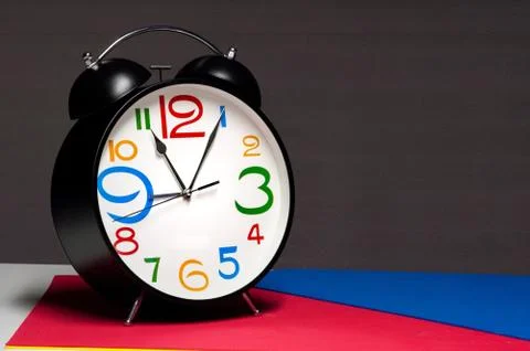 Large alarm clock with large numbers Stock Photos