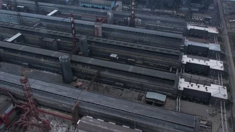 Large aluminum smelter Stock Footage 157457724
