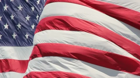 LARGE American Flag v1 Stock Footage 7903800